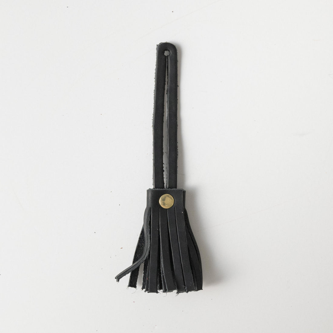 Black Harvest Mini Tassel- leather tassel keychain - KMM &amp; Co.