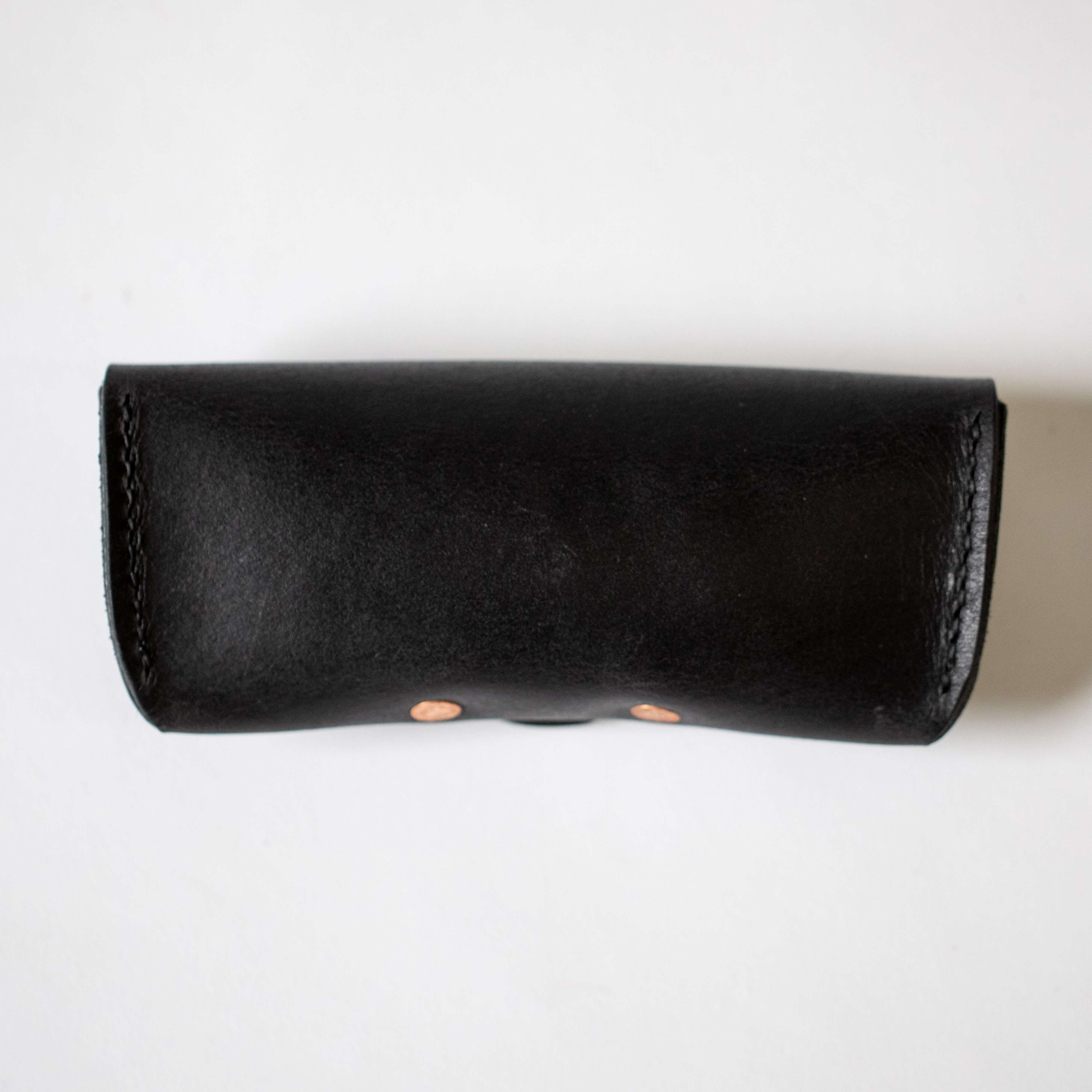 Black Harvest Sunglasses Case- leather glasses case - KMM &amp; Co.