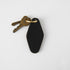 Black Hotel Key Fob- leather keychain - leather key holder - leather key fob - KMM & Co.