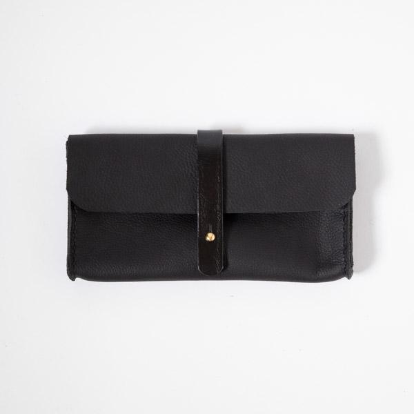 Black Kodiak Clutch Wallet- leather clutch bag - leather handmade bags - KMM &amp; Co.