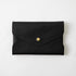 Black Kodiak Envelope Clutch- leather clutch bag - handmade leather bags - KMM & Co.