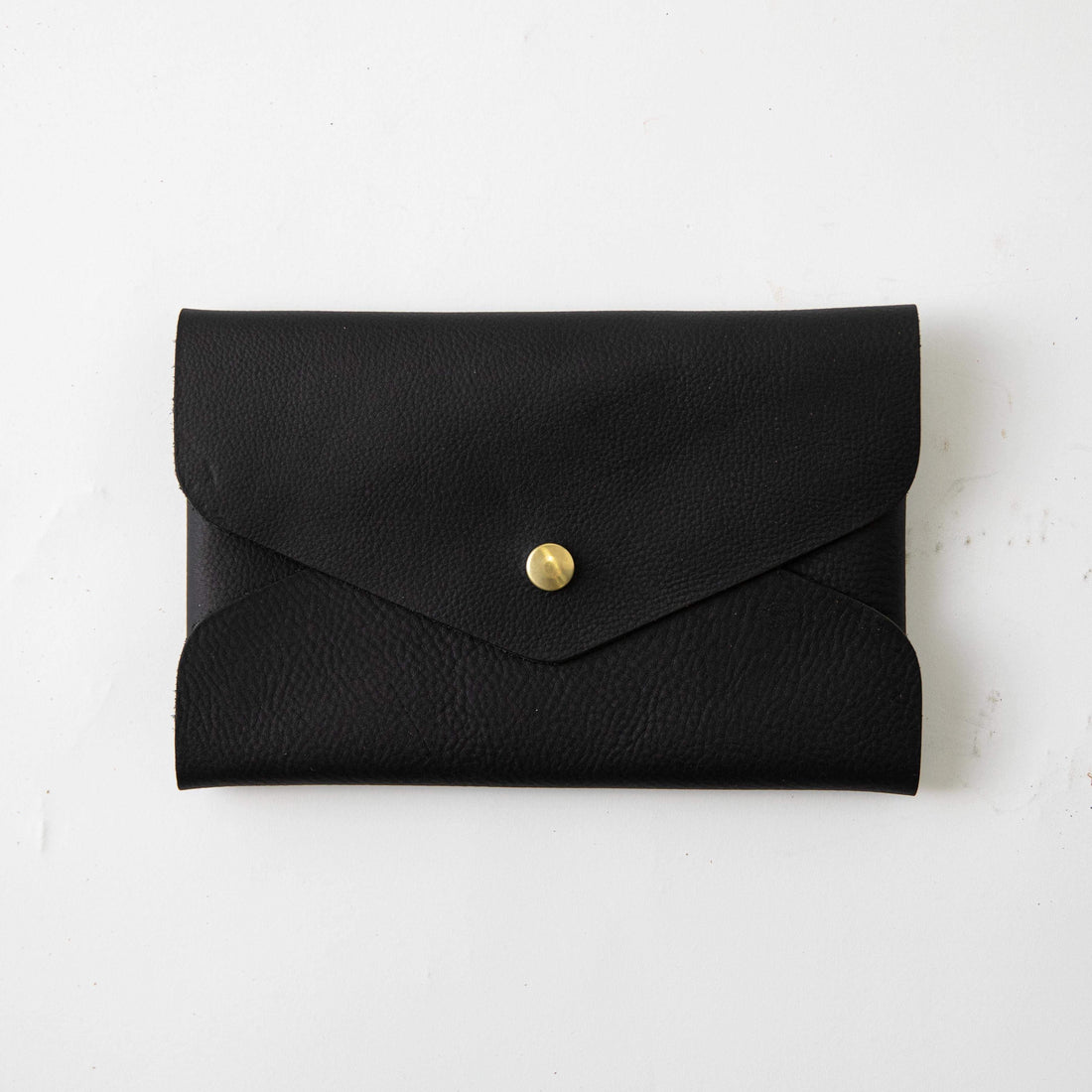 Leather Envelope Clutch, Saddle Tan