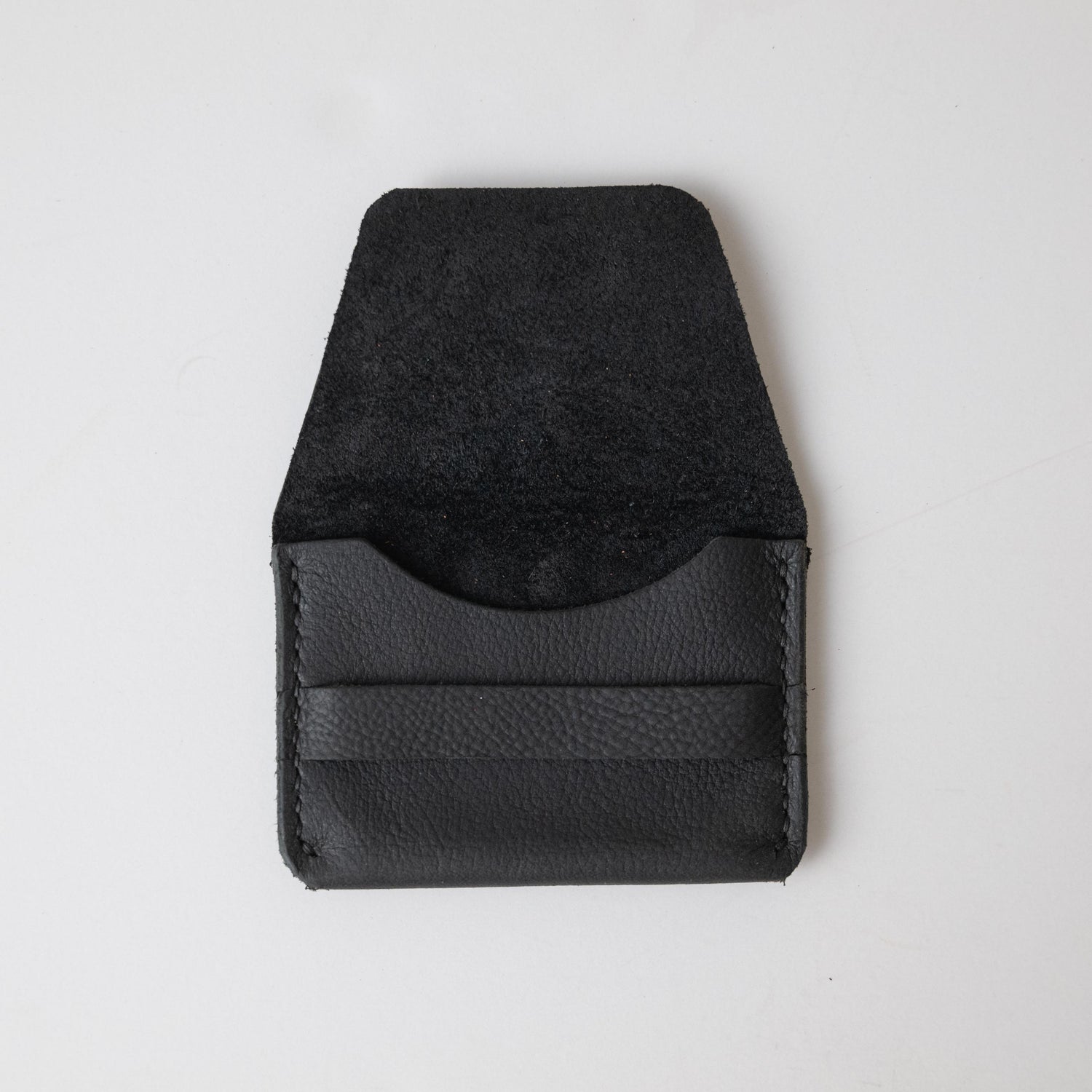 Black Kodiak Flap Wallet- mens leather wallet - handmade leather wallets at KMM &amp; Co.