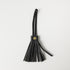 Black Kodiak Leather Tassel- leather tassel keychain - KMM & Co.