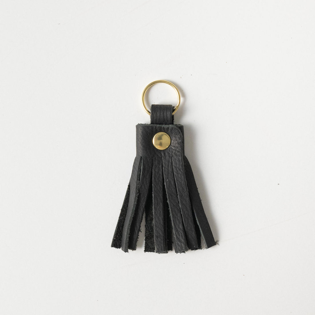Black Kodiak Tassel Keychain- leather tassel keychain - KMM &amp; Co.
