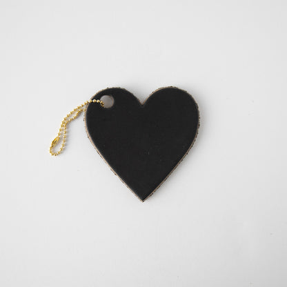 Black Leather Heart Tag- personalized luggage tags - custom luggage tags - KMM &amp; Co.