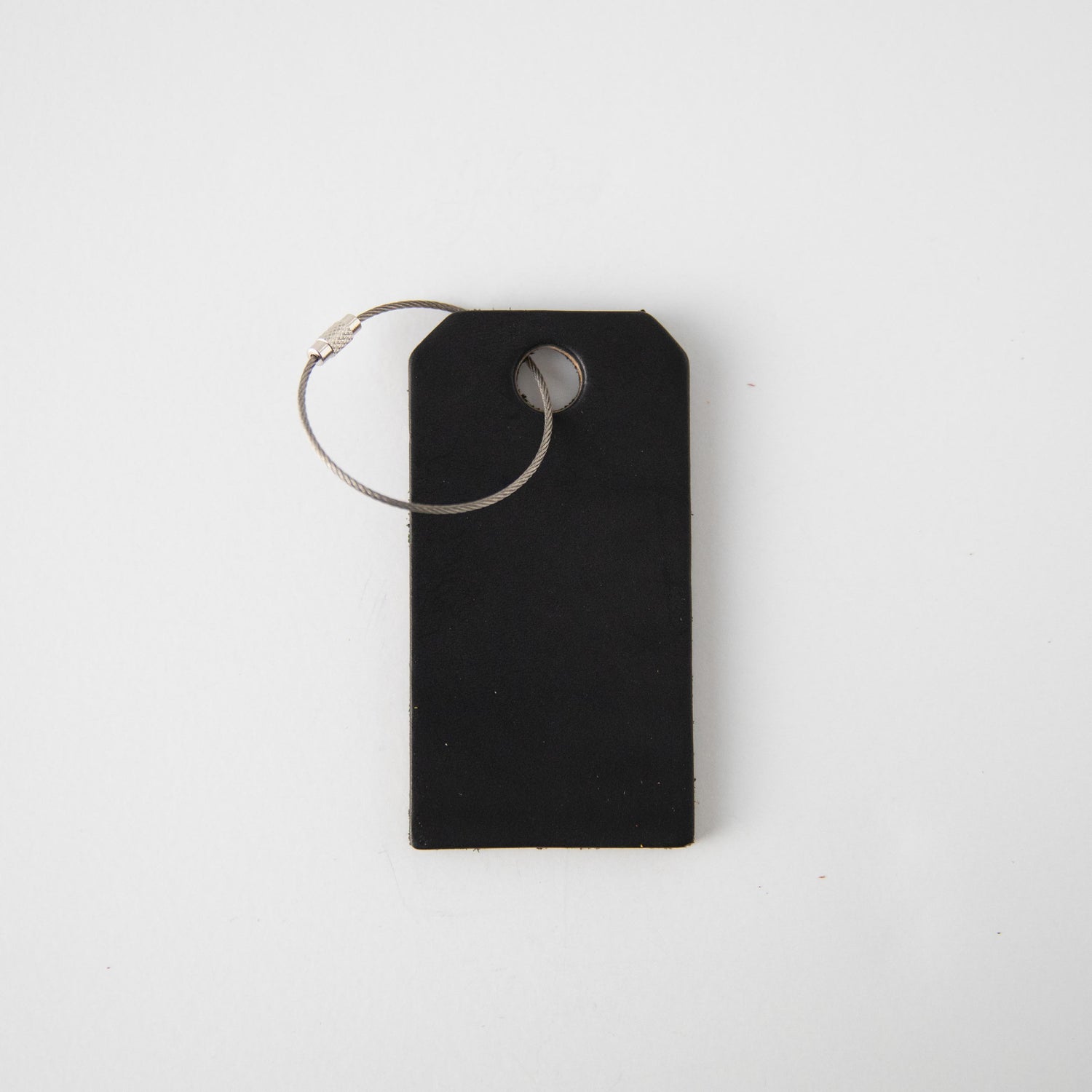 Black Leather Tag- personalized luggage tags - custom luggage tags - KMM &amp; Co.