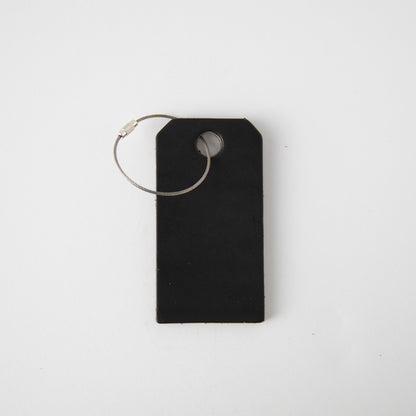 Black Leather Tag- personalized luggage tags - custom luggage tags - KMM &amp; Co.