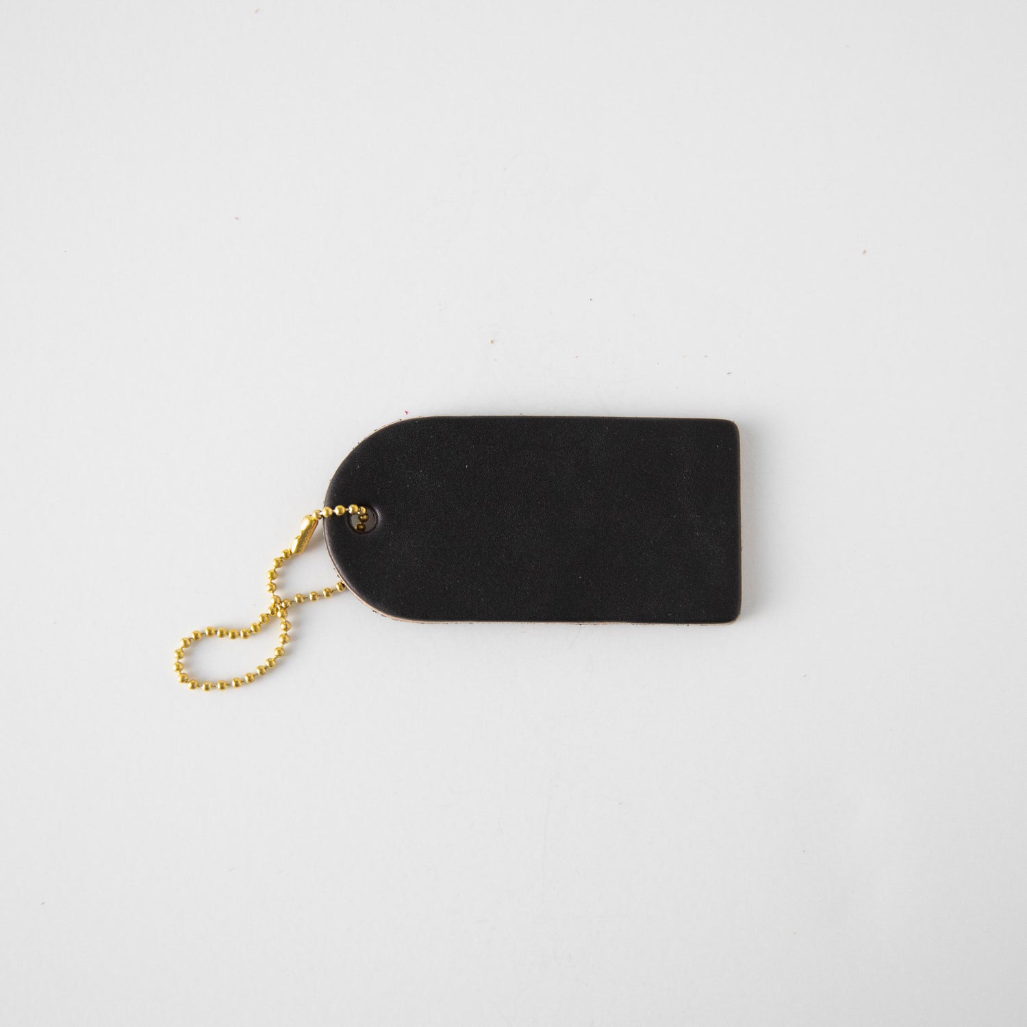 Black Smooth Calf Leather Luggage Tag