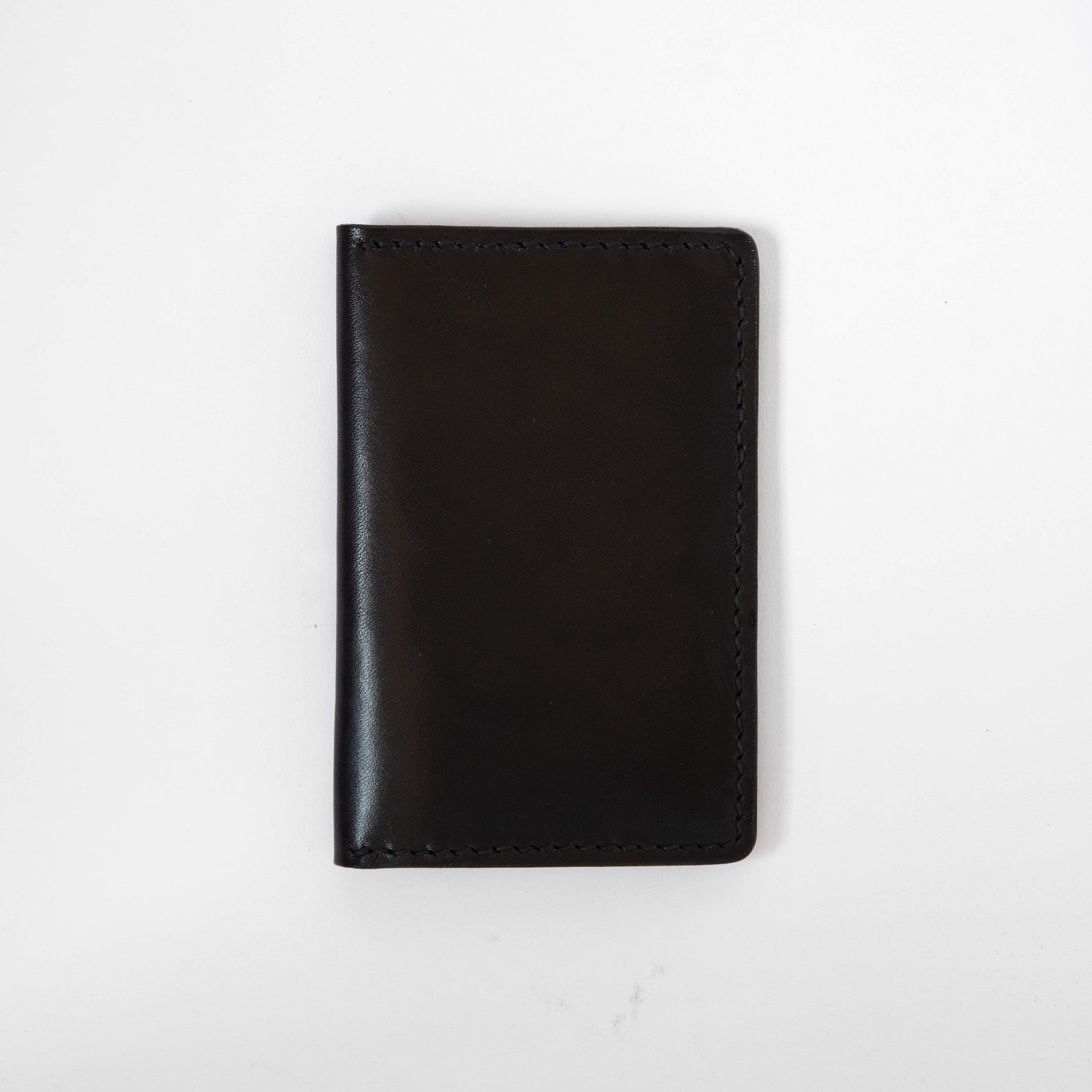 Black Notebook Wallet- leather notebook cover - passport holder - KMM &amp; Co.