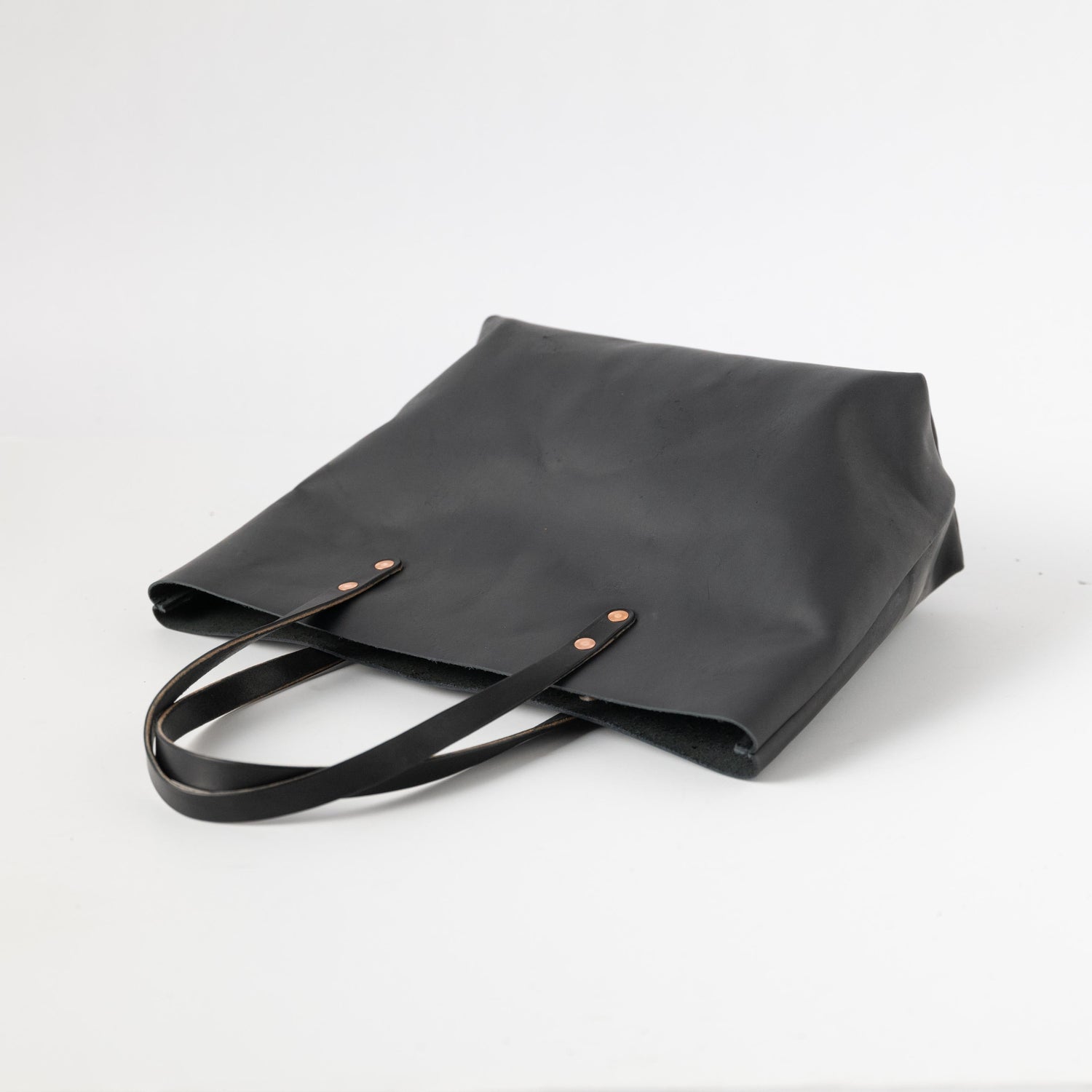 Black Vegetable Tanned East West Tote