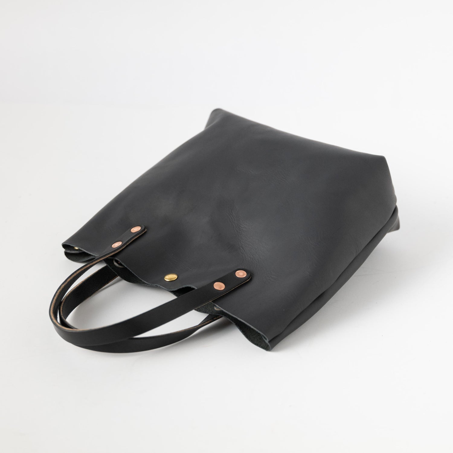 Black Vegetable Tanned Mini Tote