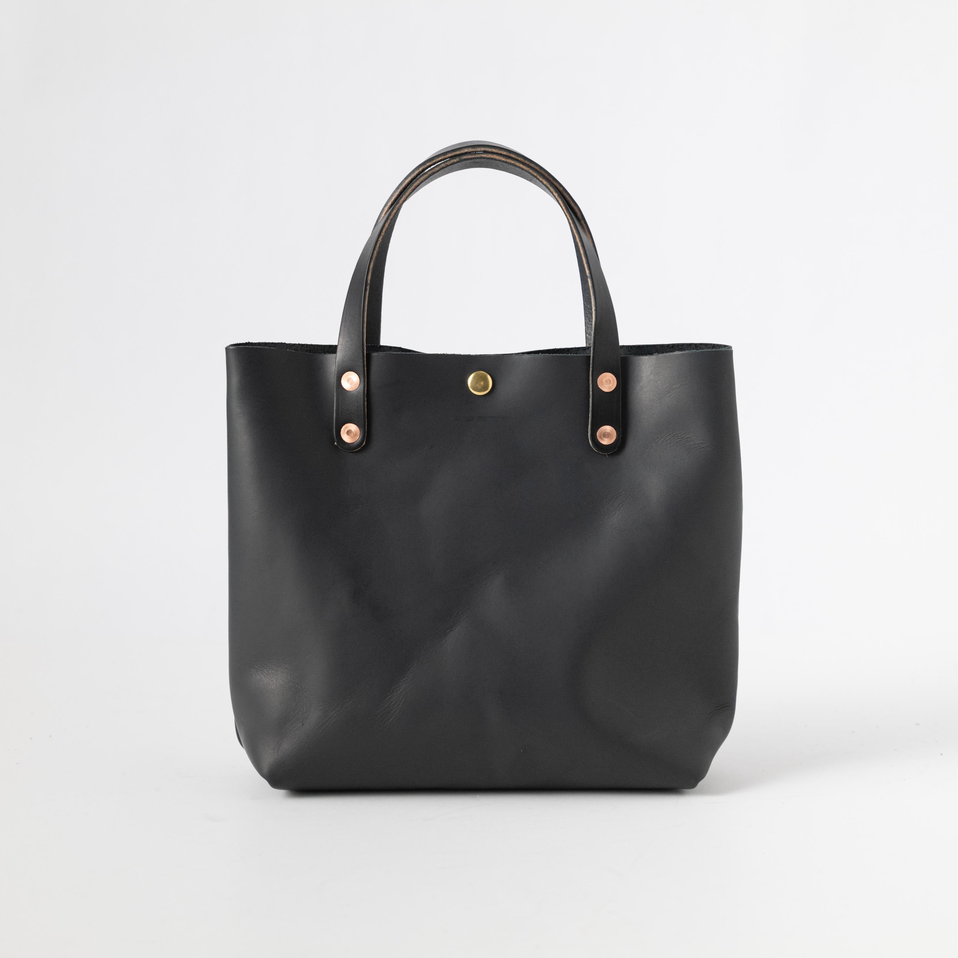 Black Vegetable Tanned Mini Tote