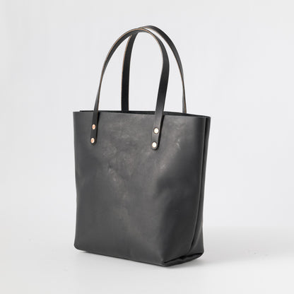 Black Vegetable Tanned Tote