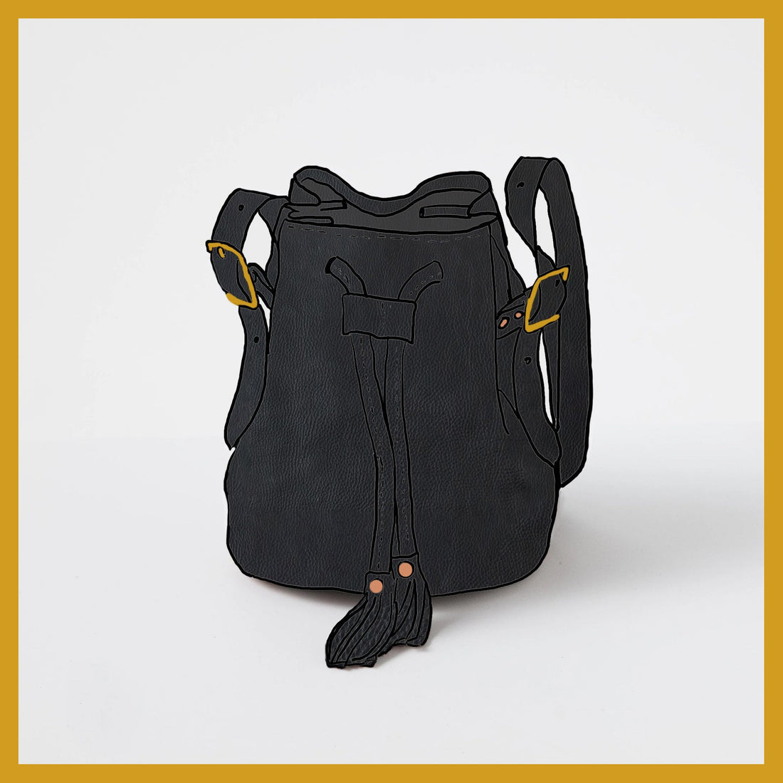 Scratch-and-Dent Black Cypress Bucket Bag