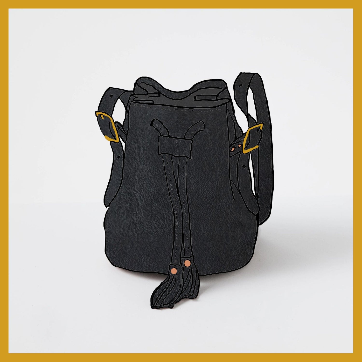Scratch-and-Dent Black Cypress Bucket Bag