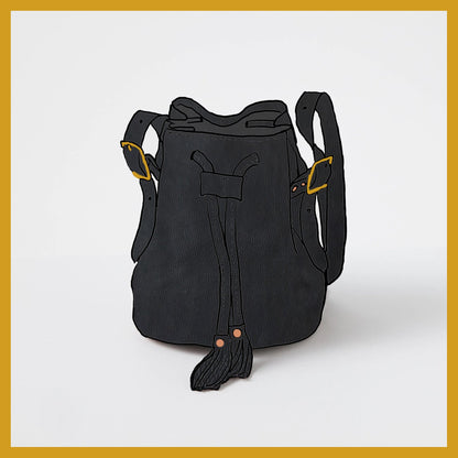 Scratch-and-Dent Black Cypress Bucket Bag