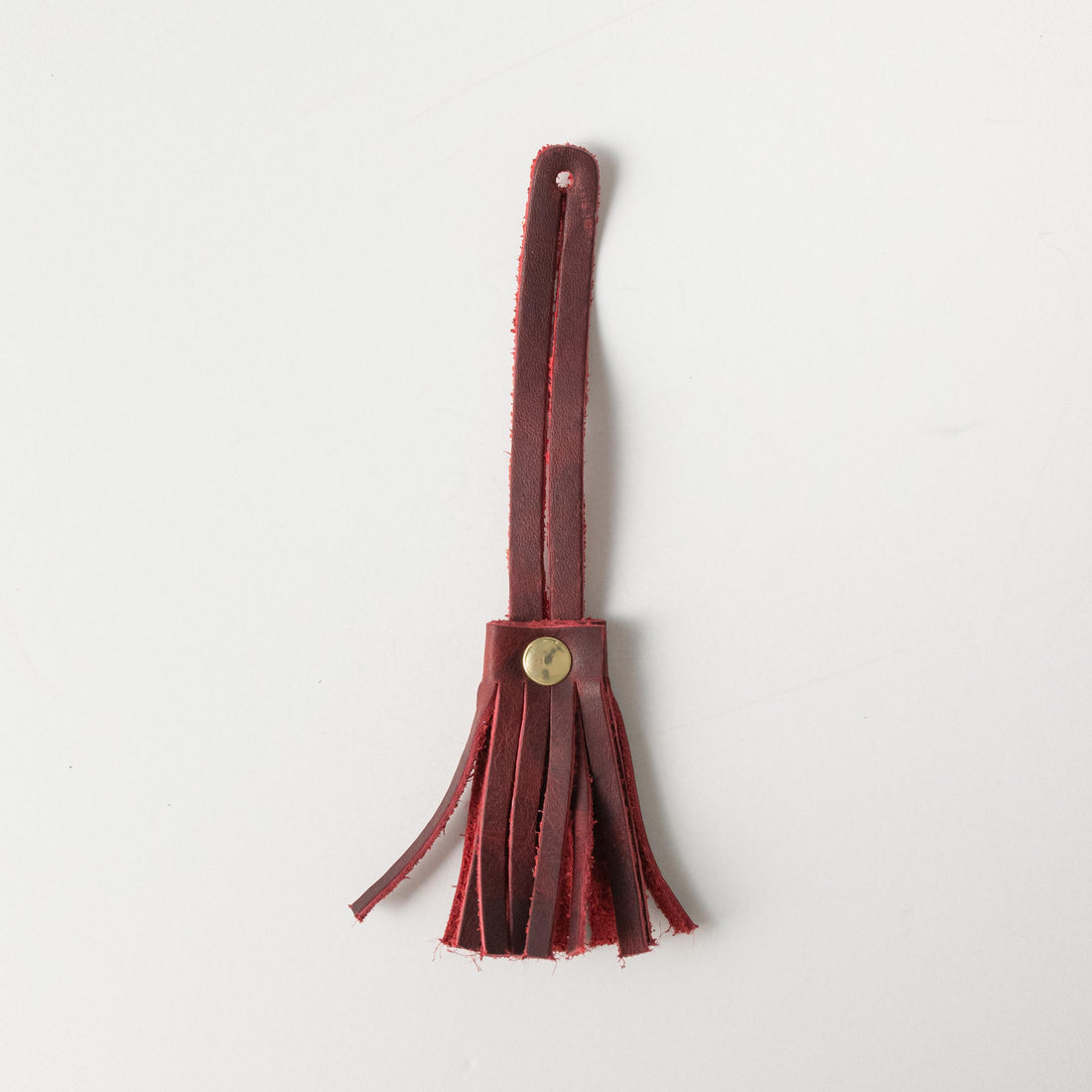 Blood Moon Mini Tassel- leather tassel keychain - KMM &amp; Co.