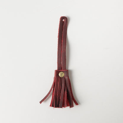 Blood Moon Mini Tassel- leather tassel keychain - KMM &amp; Co.