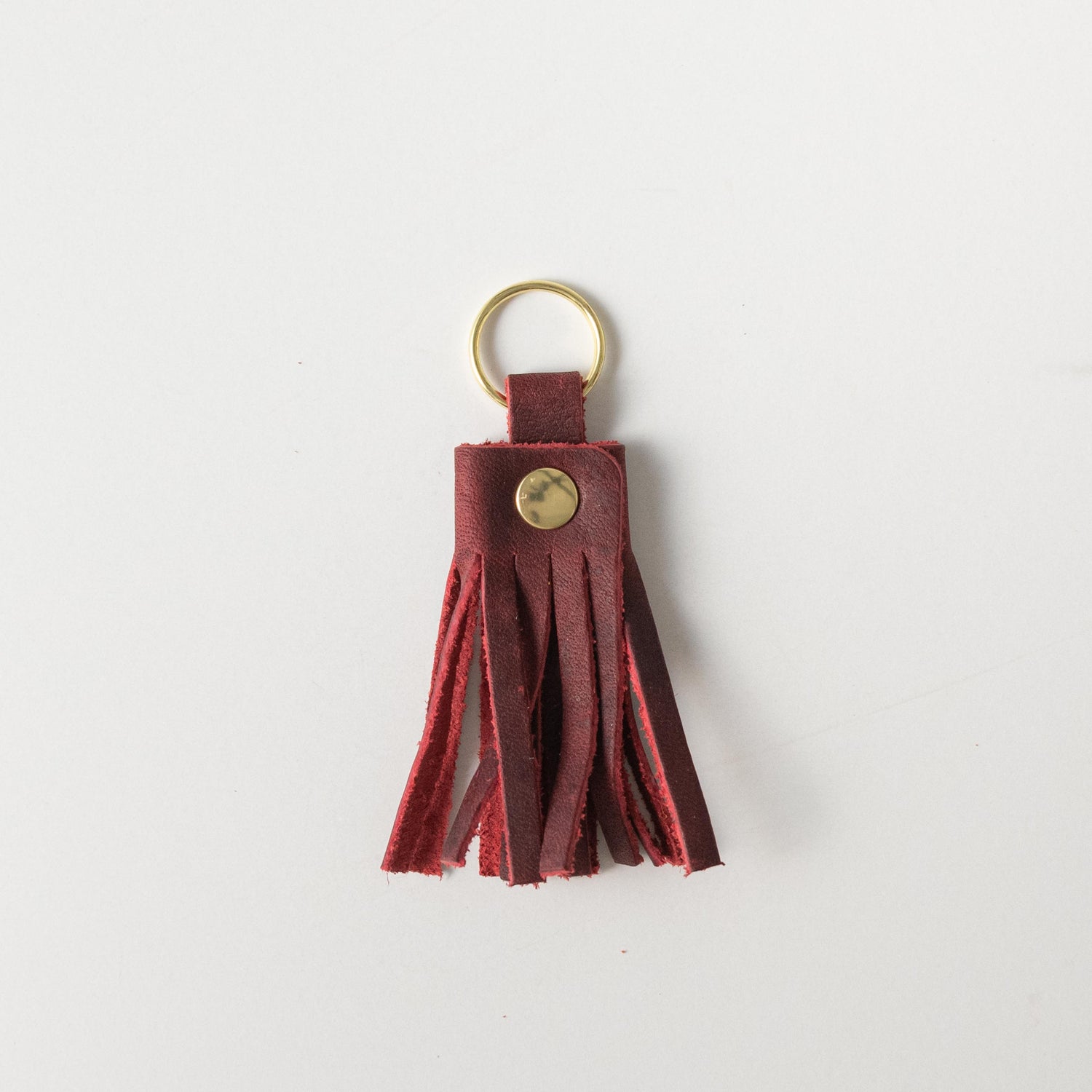 Blood Moon Tassel Keychain- leather tassel keychain - KMM &amp; Co.