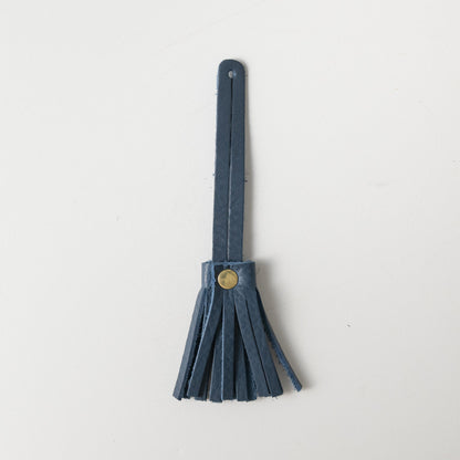 Blue Cypress Mini Tassel- leather tassel keychain - KMM &amp; Co.