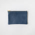 Blue Cypress Small Zip Pouch- small zipper pouch - leather zipper pouch - KMM & Co.