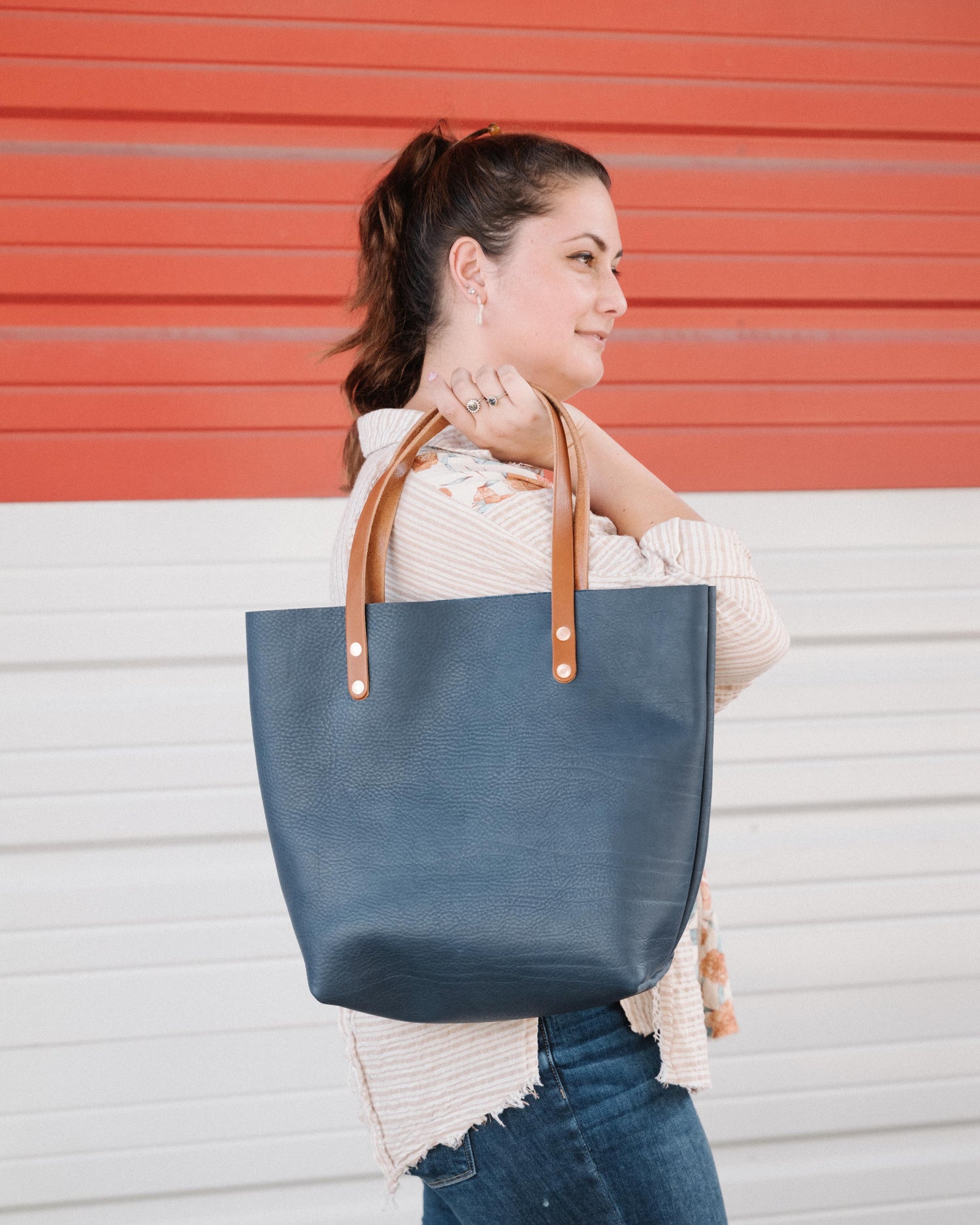 Unique Denim Handbags | Handmade Leather Bags | She-Bang Shop