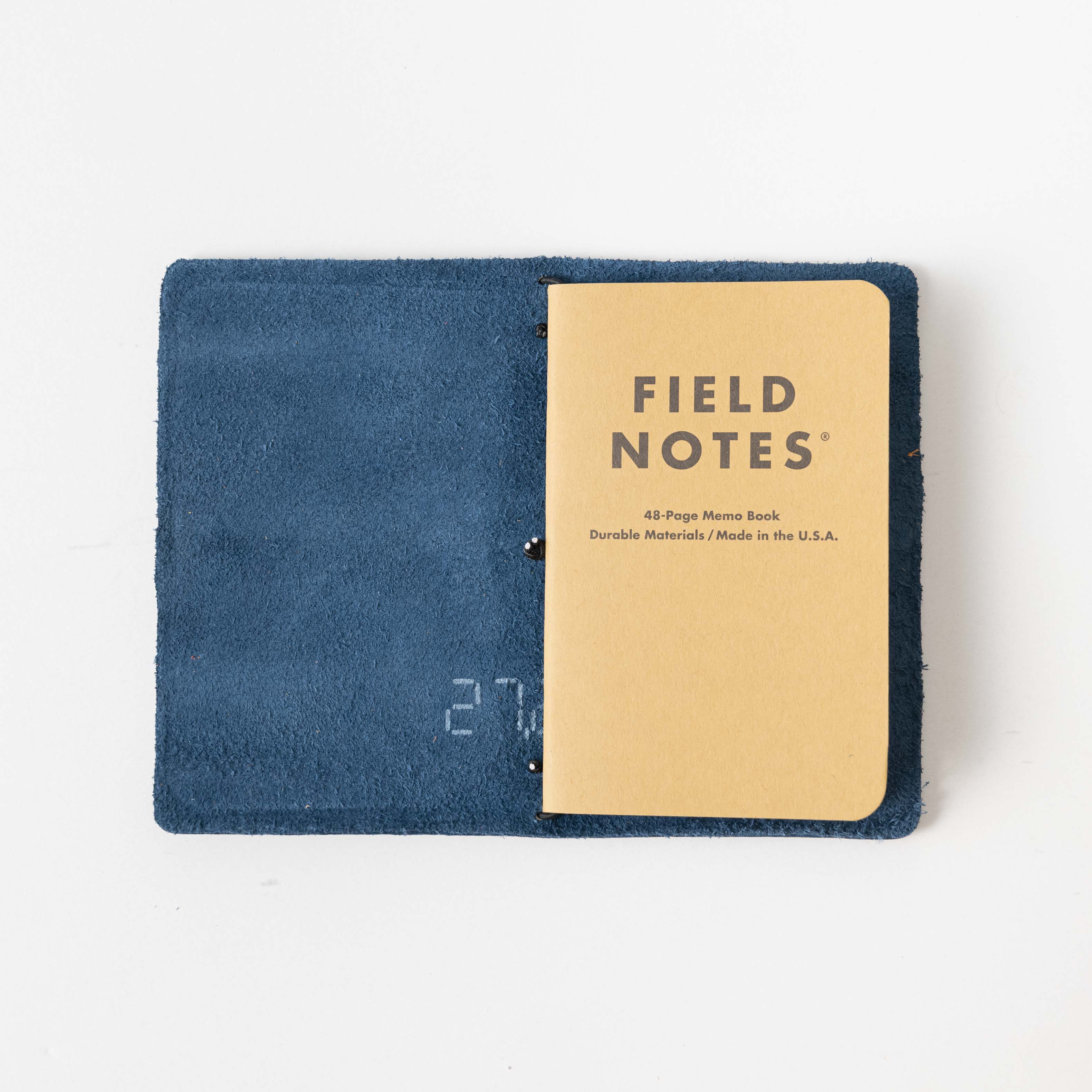 Blue Cypress Travel Notebook- leather journal - leather notebook - KMM &amp; Co.