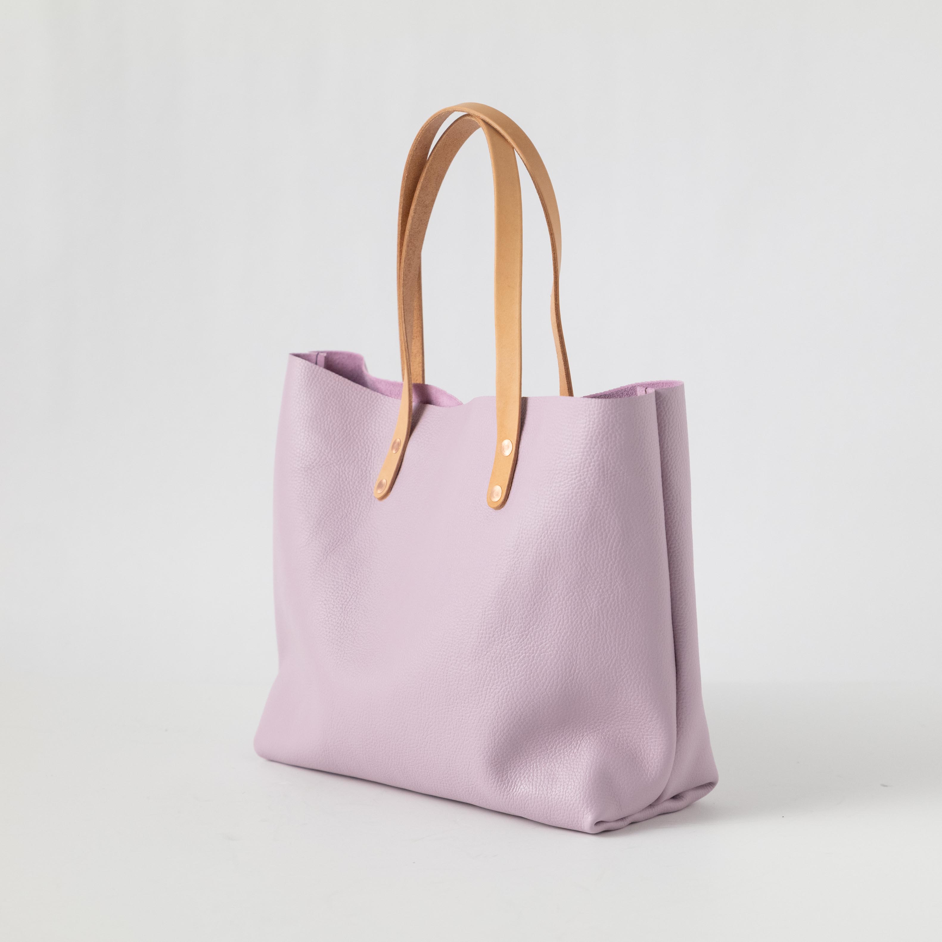 Blue Italian Pebbled East West Tote