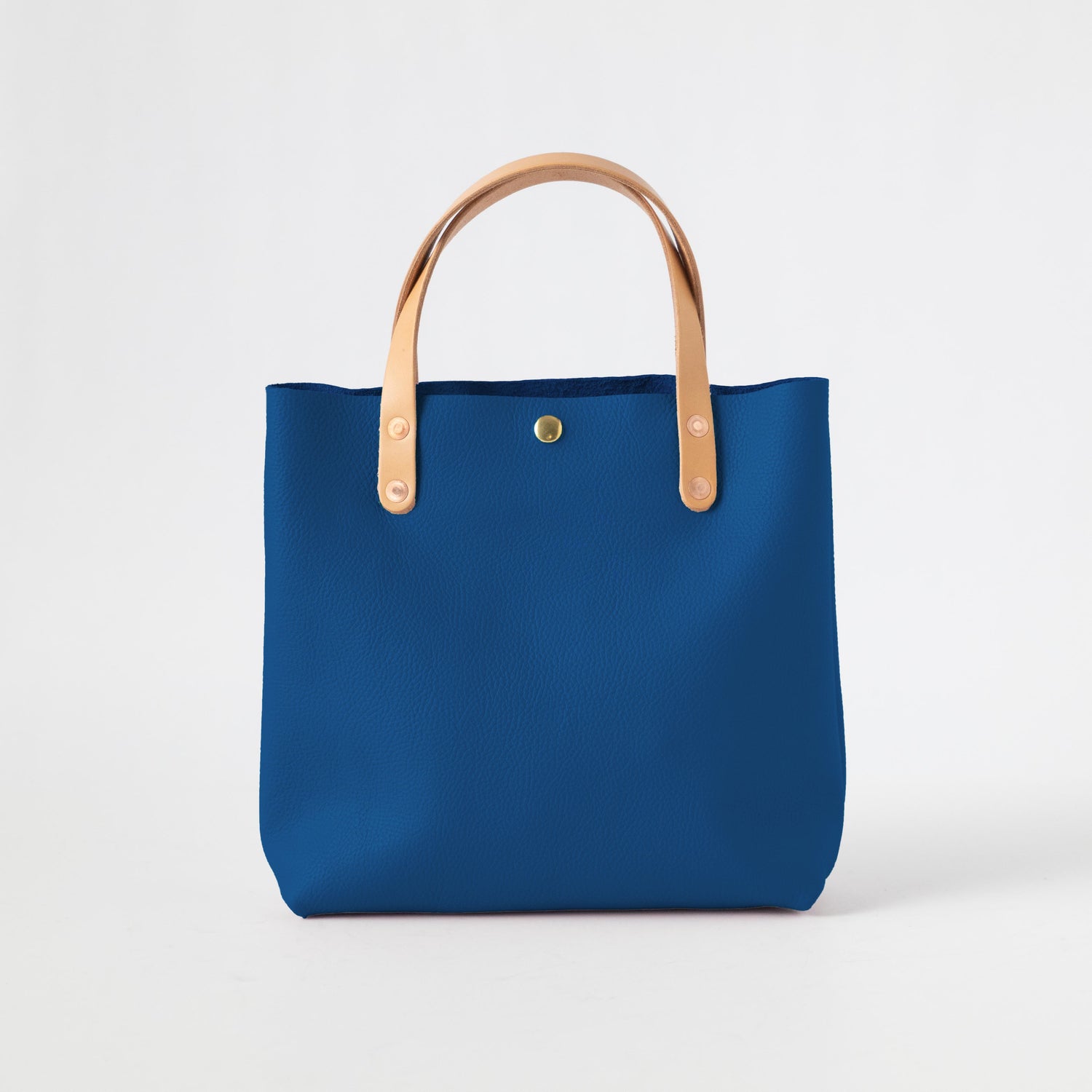 Blue Italian Pebbled Mini Tote