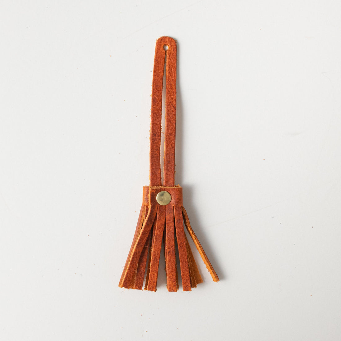 Brick Kodiak Mini Tassel- leather tassel keychain - KMM &amp; Co.