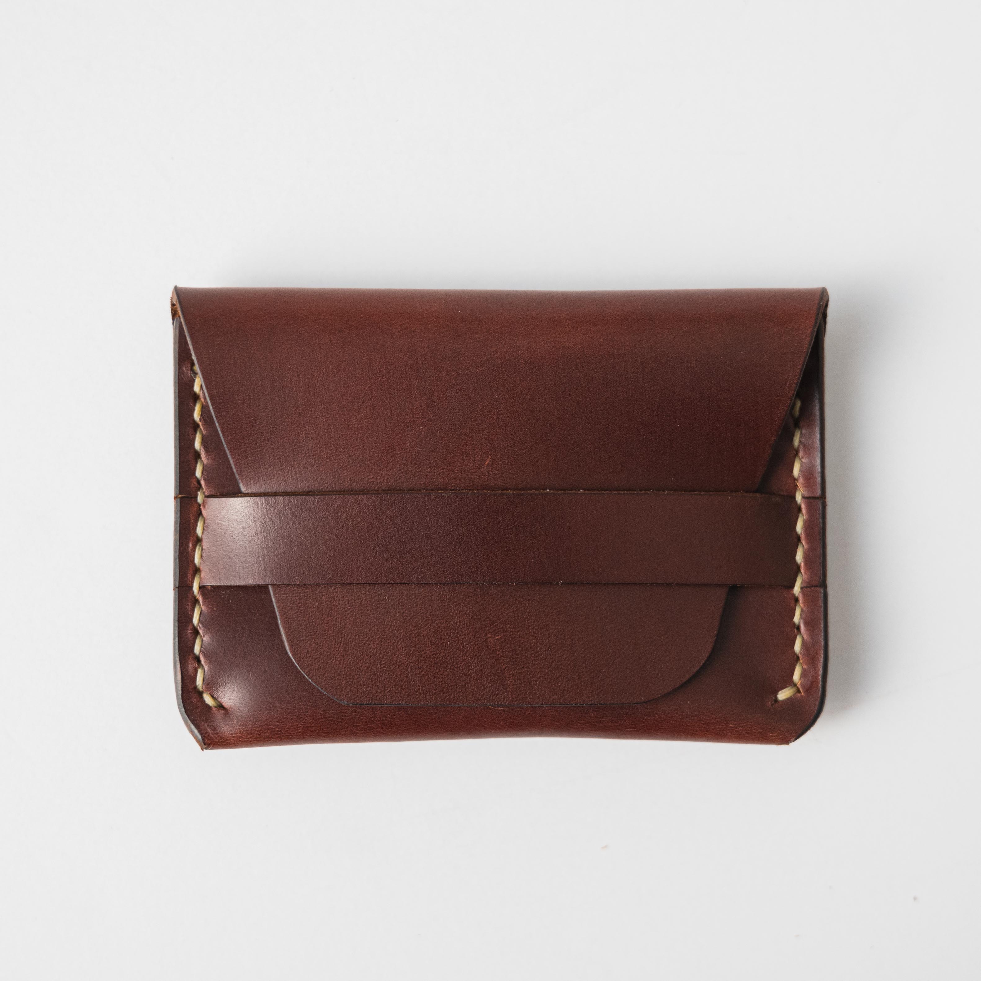 British Tan Double Shot Flap Wallet- mens leather wallet - handmade leather wallets at KMM &amp; Co.