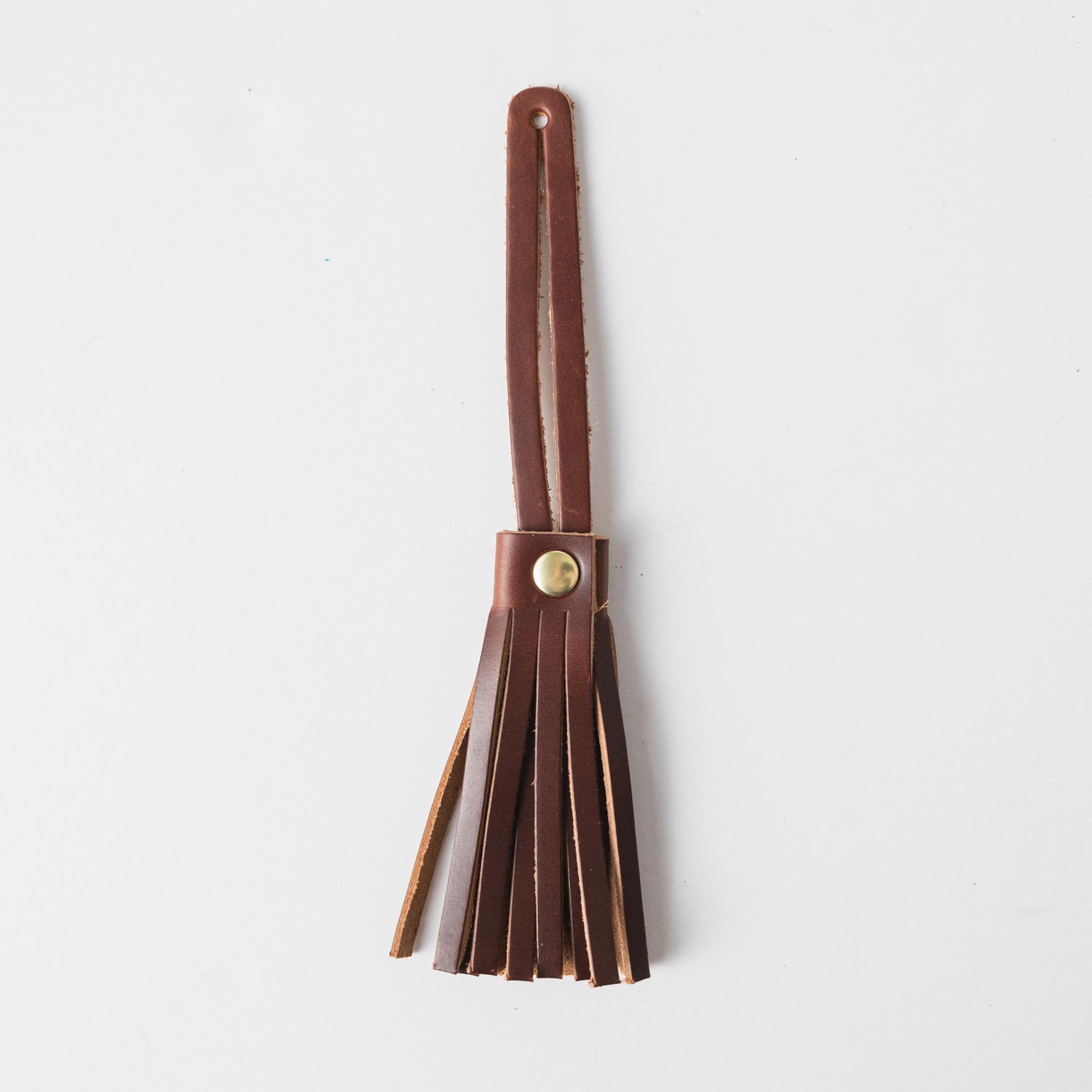 British Tan Double Shot Leather Tassel- leather tassel keychain - KMM &amp; Co.