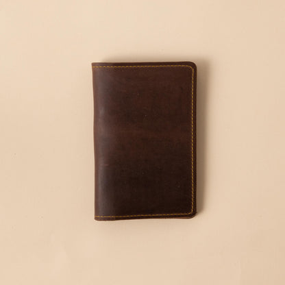 Brown Chromexcel Notebook Wallet- leather notebook cover - passport holder - KMM &amp; Co.