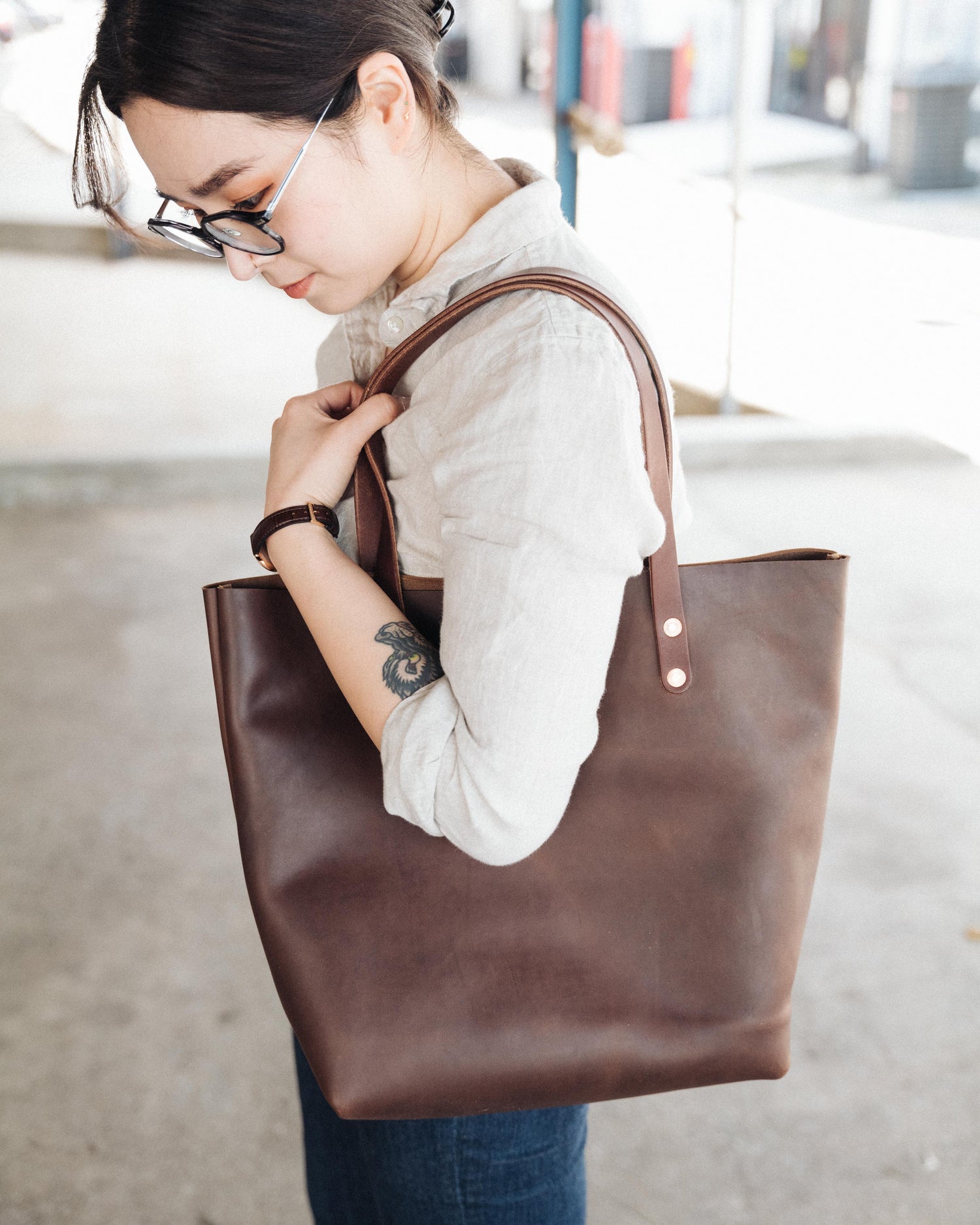 Brown Chromexcel Tote