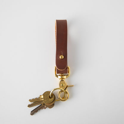 Brown Key Lanyard- leather keychain for men and women - KMM &amp; Co.