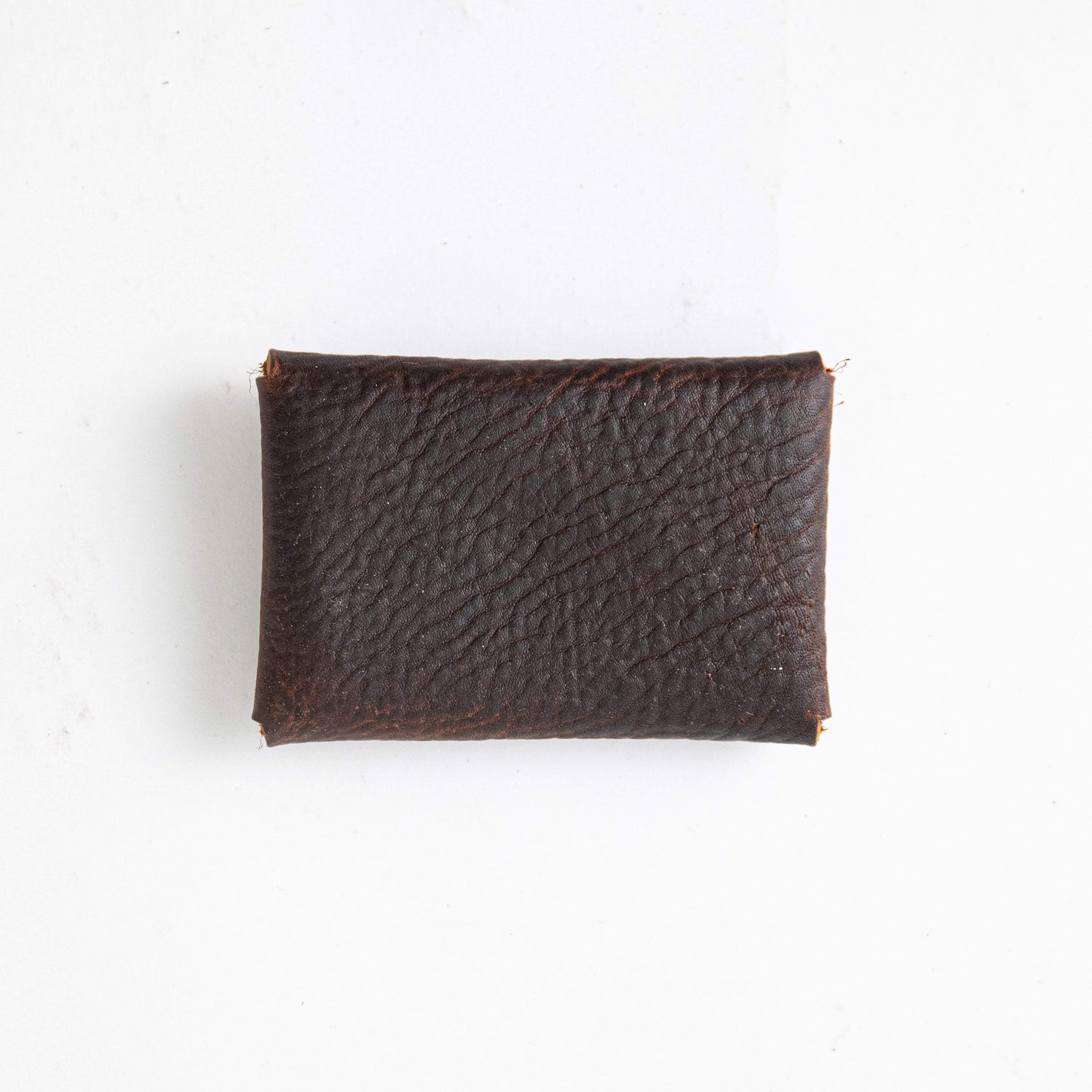 Brown Kodiak Card Envelope- card holder wallet - leather wallet made in America at KMM &amp; Co.