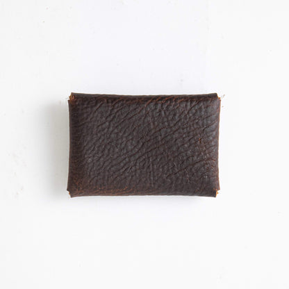 Brown Kodiak Card Envelope- card holder wallet - leather wallet made in America at KMM &amp; Co.