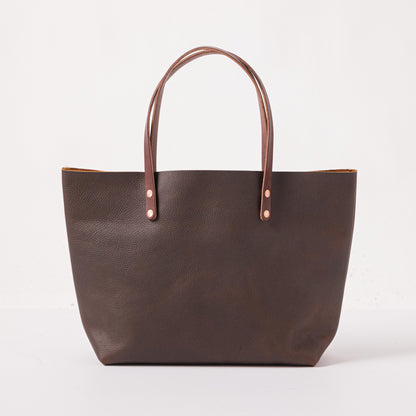 Brown Kodiak East West Tote- brown tote bag handmade in America