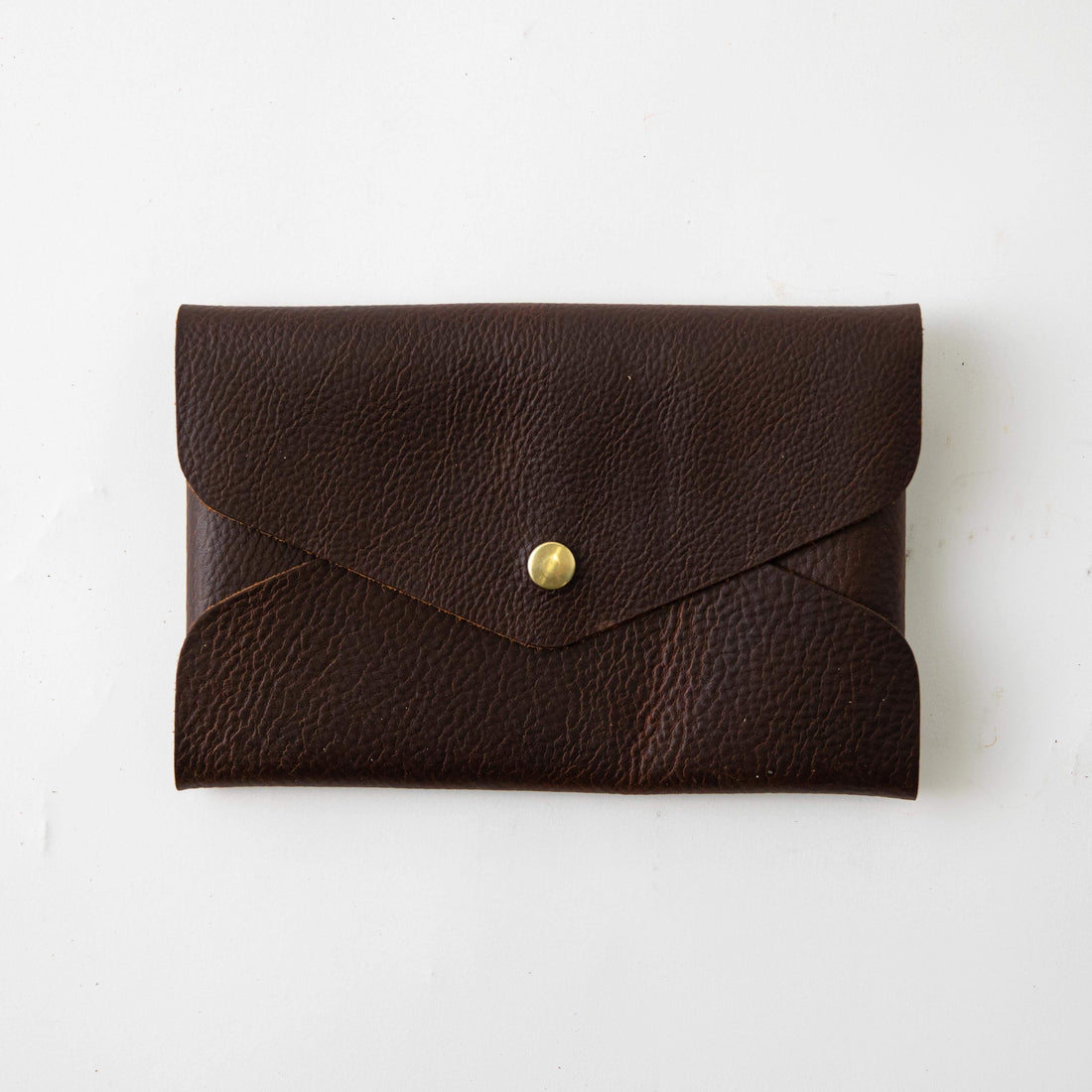 Brown Kodiak Envelope Clutch- leather clutch bag - handmade leather bags - KMM &amp; Co.