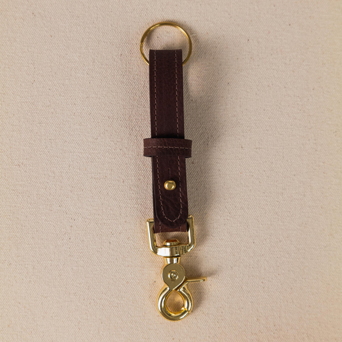 Brown Kodiak Key Lanyard- leather keychain for men and women - KMM &amp; Co.