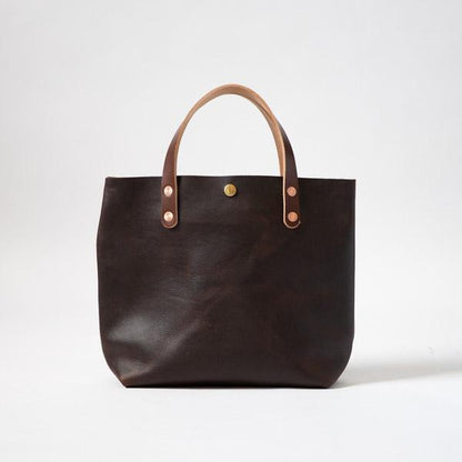 Brown Kodiak Mini Tote- brown small tote bags handmade in America