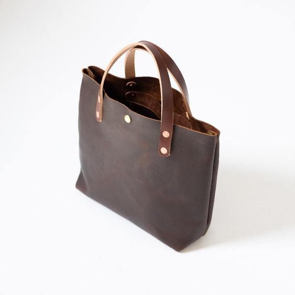 Brown Kodiak Mini Tote- brown small tote bags handmade in America