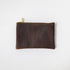 Brown Kodiak Small Zip Pouch- small zipper pouch - leather zipper pouch - KMM & Co.