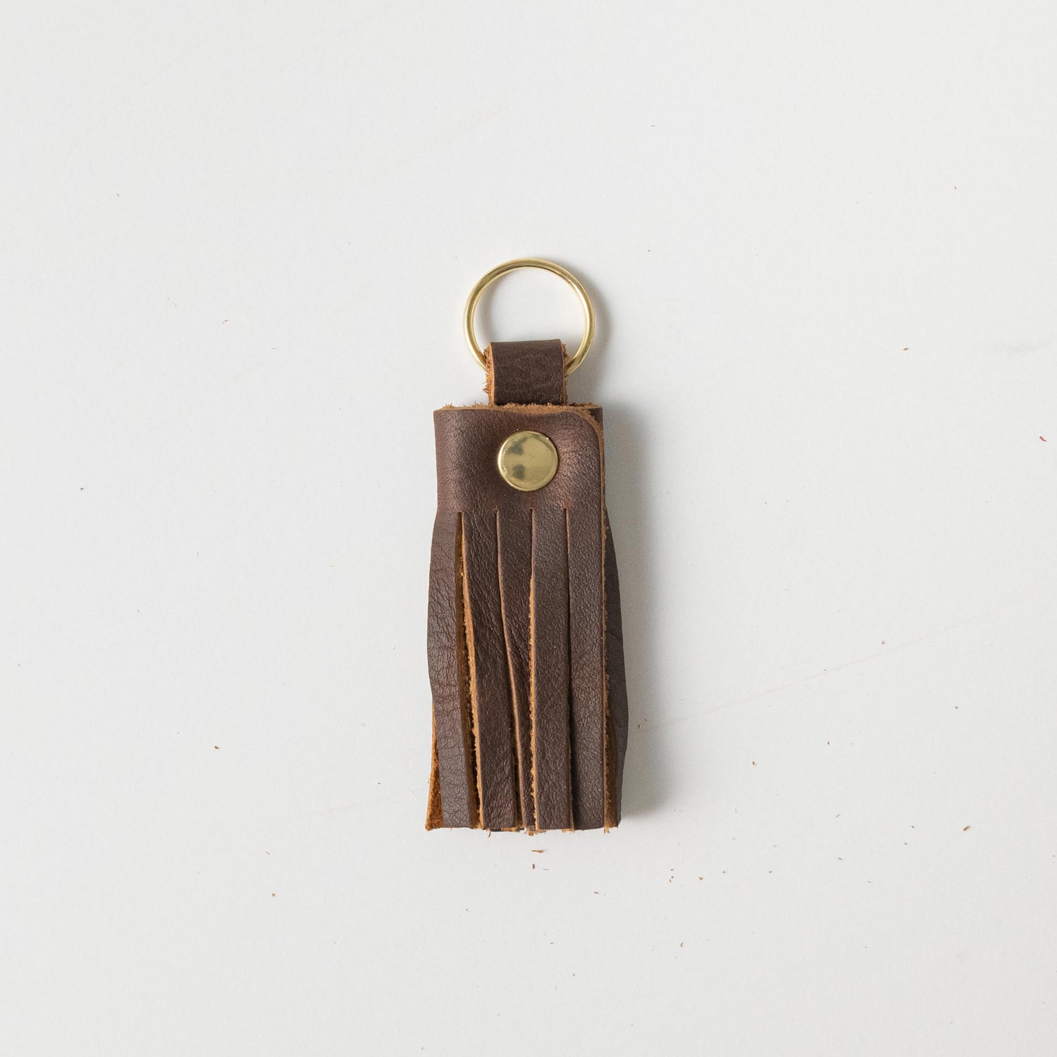 Brown Kodiak Tassel Keychain- leather tassel keychain - KMM &amp; Co.