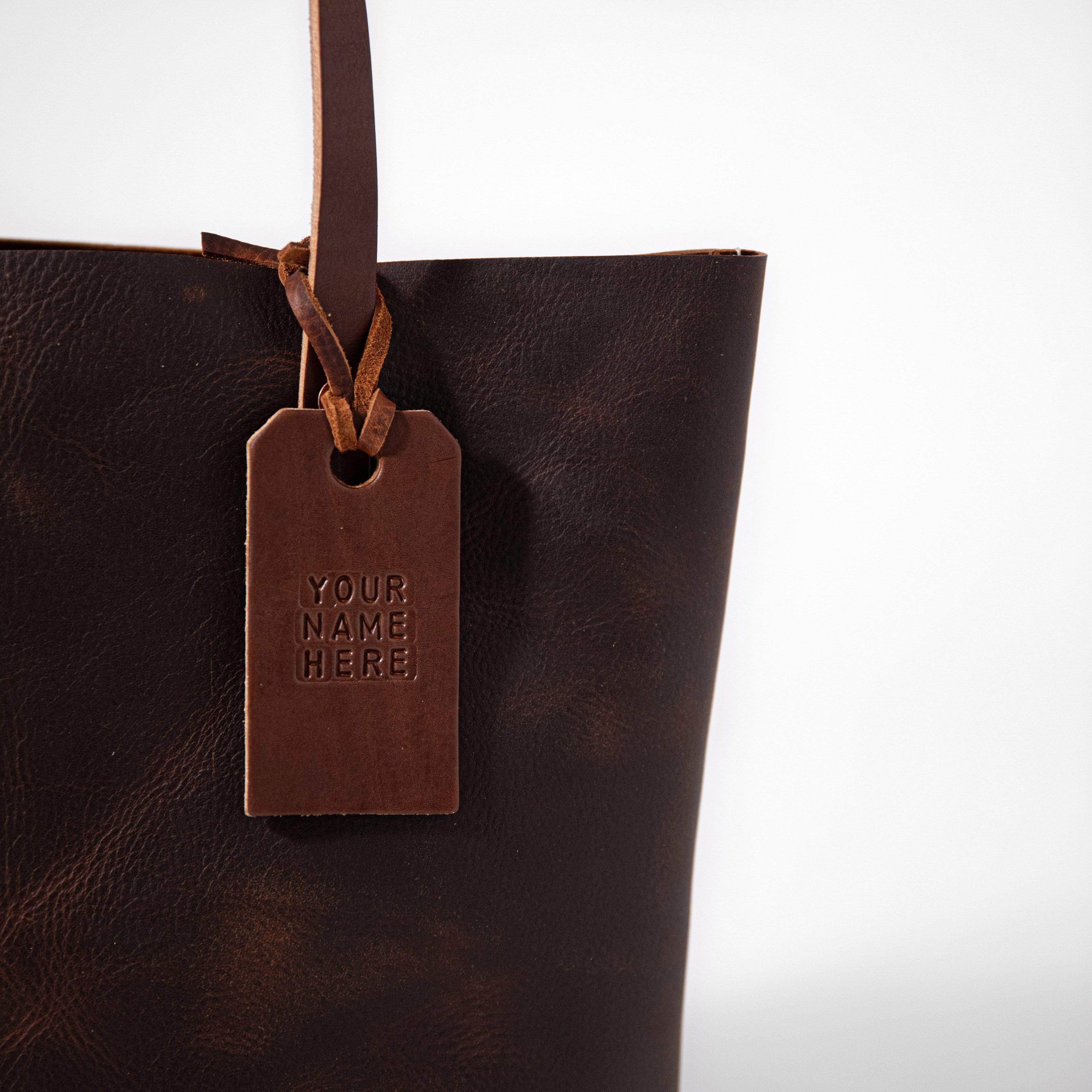 Leather Tote Bags: Tan Kodiak Tote | Leather Handbags by KMM & Co. 11-inch +$25 / Crossbody Strap (FINAL Sale) +$65