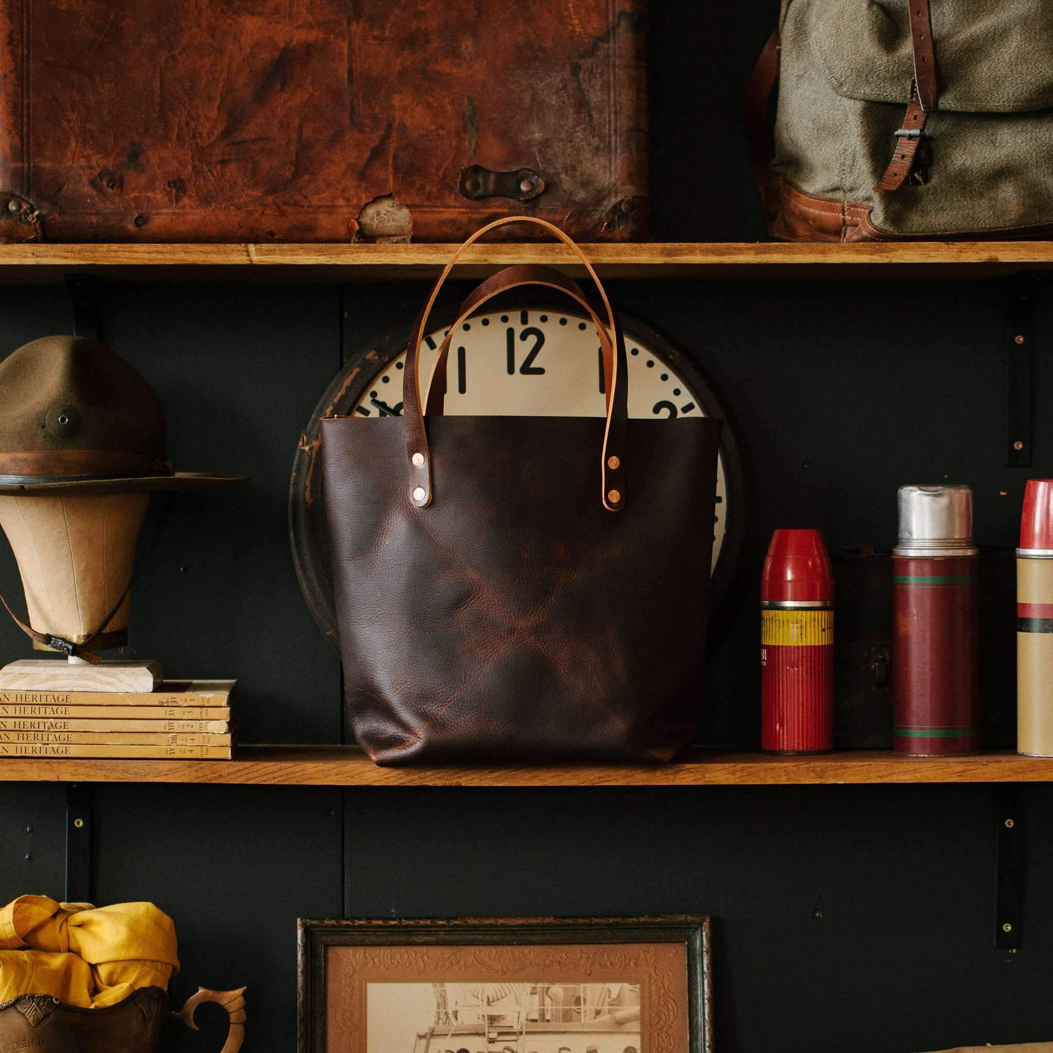 Brown Kodiak Tote- brown tote bag handmade in America