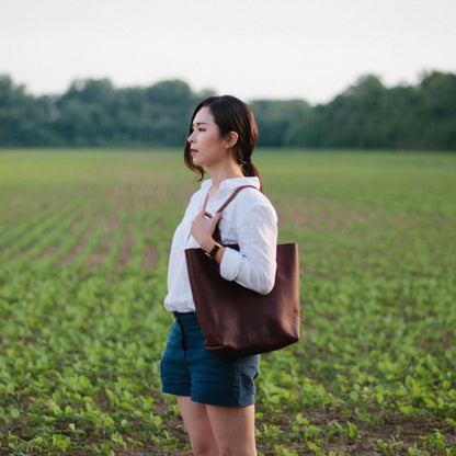 Brown Kodiak Tote- brown tote bag handmade in America