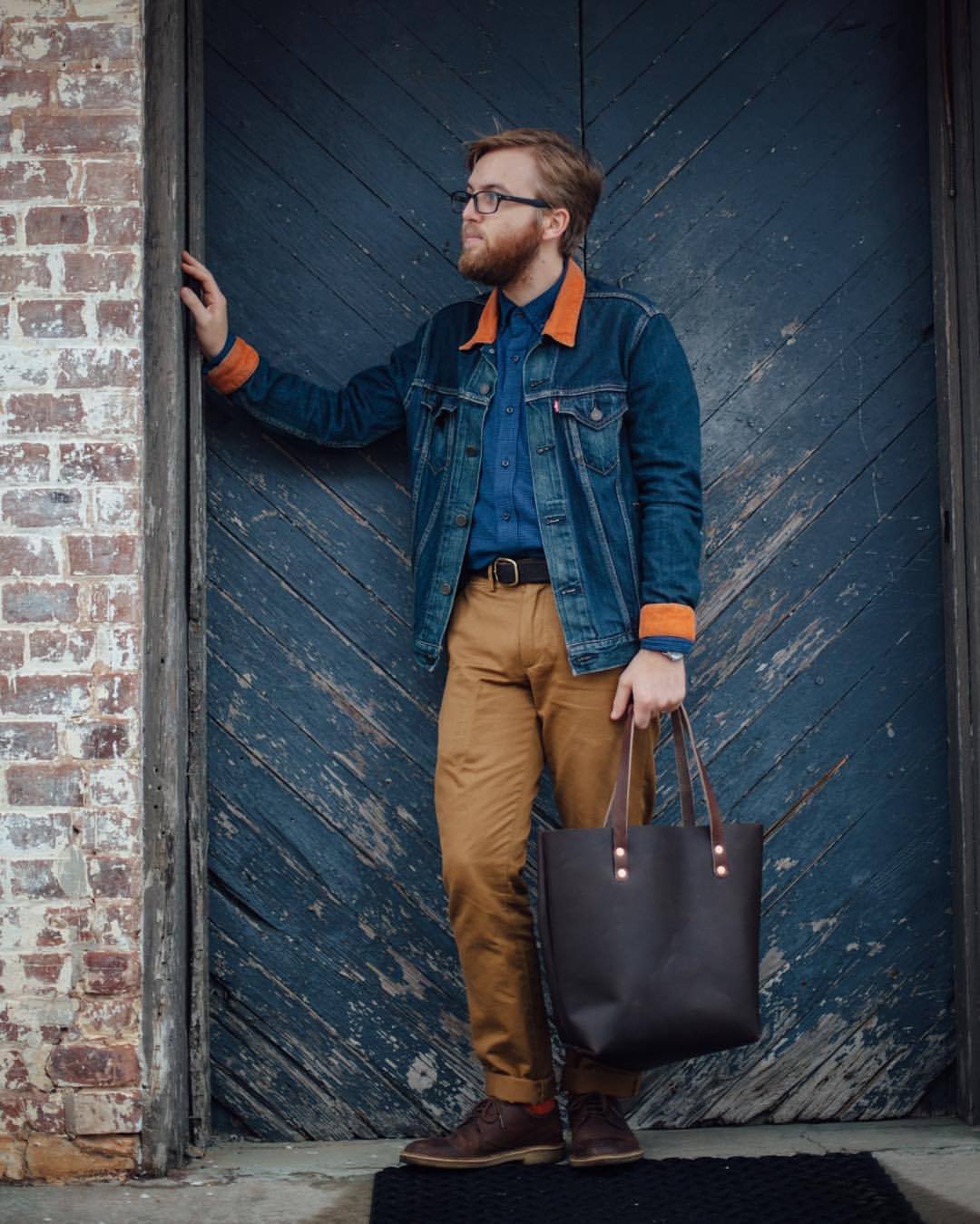 Brown Kodiak Tote- brown tote bag handmade in America