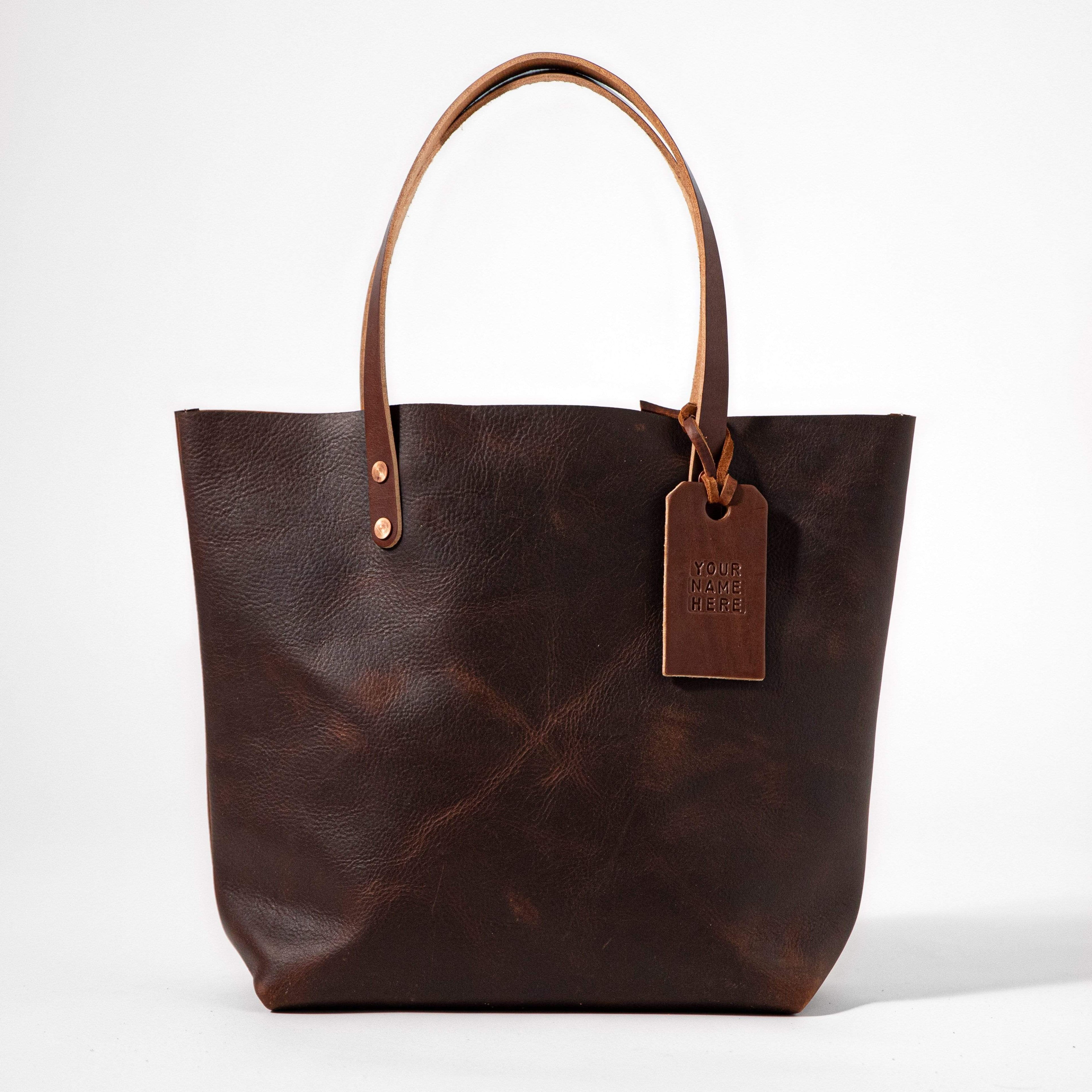Brown Kodiak Tote- brown tote bag handmade in America